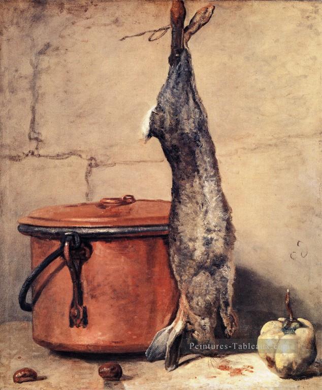 Lapin Nature morte Jean Baptiste Simeon Chardin Peintures à l'huile